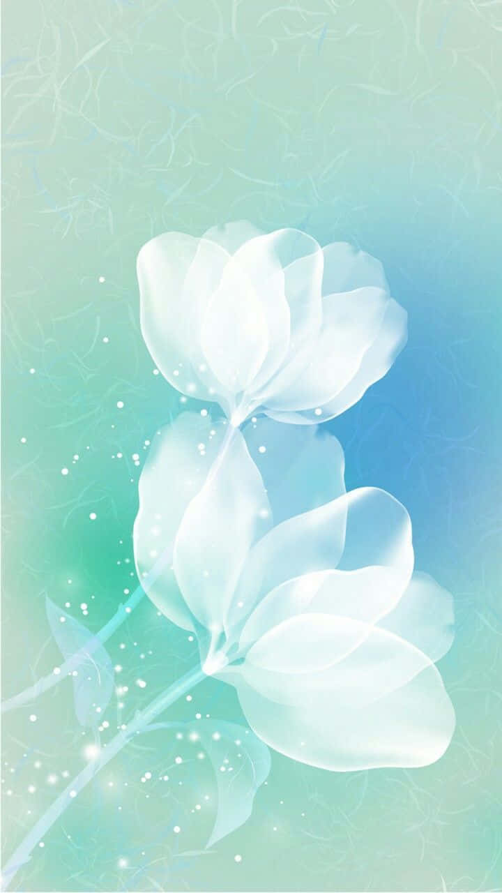 Image A Beautiful Teal Flower Blooming In The Sunlight Wallpaper