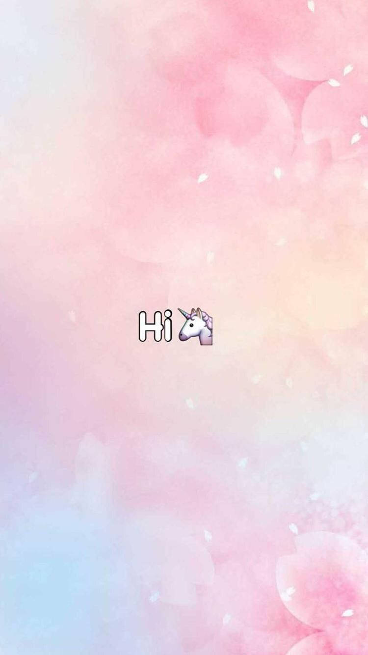 Image Adorable Pastel Colored Emoji Unicorn Wallpaper