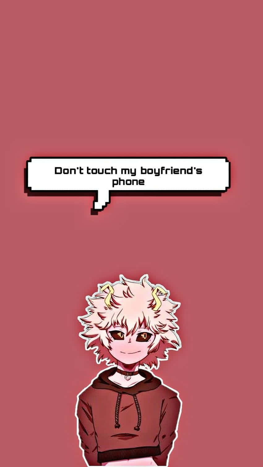 Image An Anime Character Demanding You Keep Your Hands Off Her Phone Wallpaper