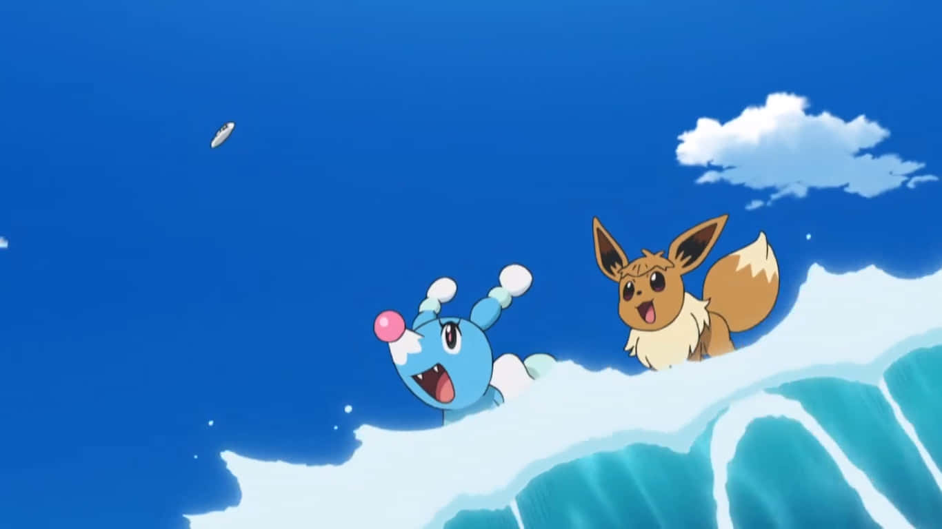 Image Brionne Surfing With Eevee Wallpaper