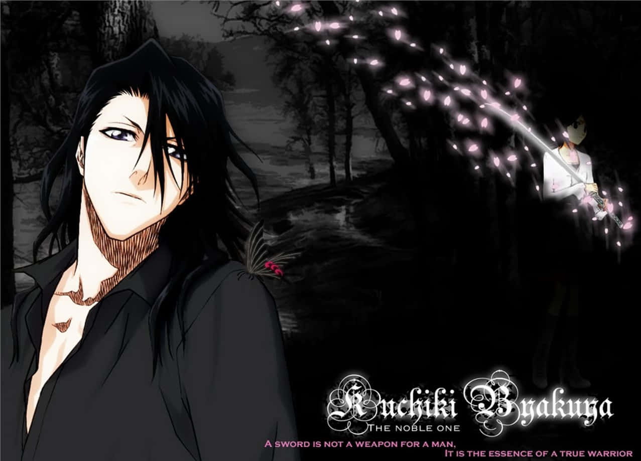 Image Byakuya Kuchiki In His Shinigami Uniform Wallpaper