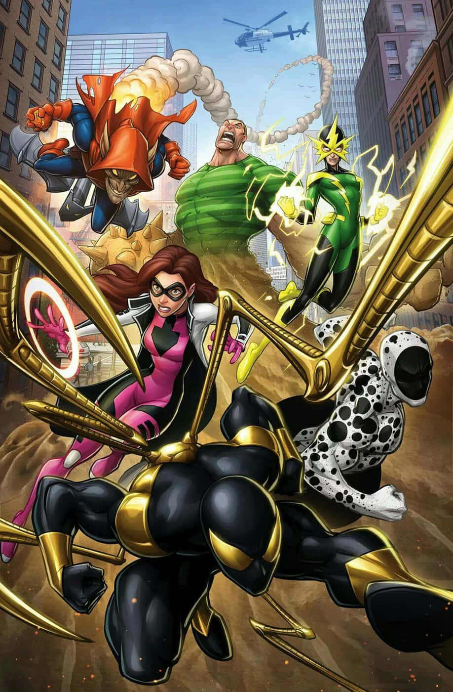 Image Caption: The Sinister Six Ready For Action Wallpaper