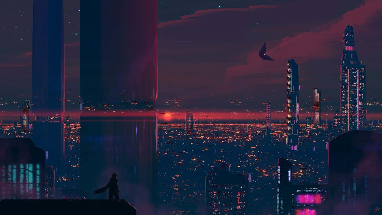 Image Cyberpunk Pixel Art Wallpaper