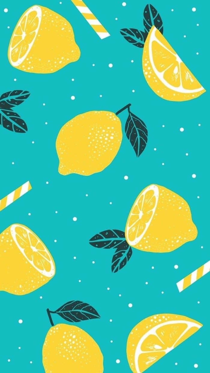 Image Fresh Aesthetic Lemon On A Dark Background Wallpaper