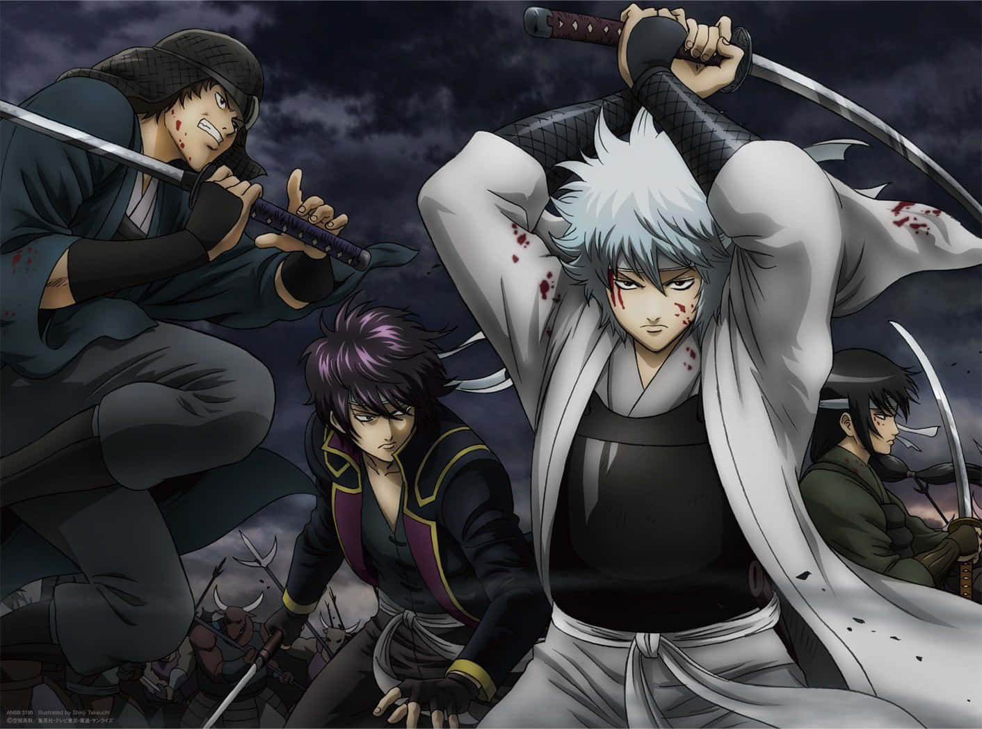 Image Of Gintoki Sakata From Popular Anime And Manga Series Gintama Wallpaper