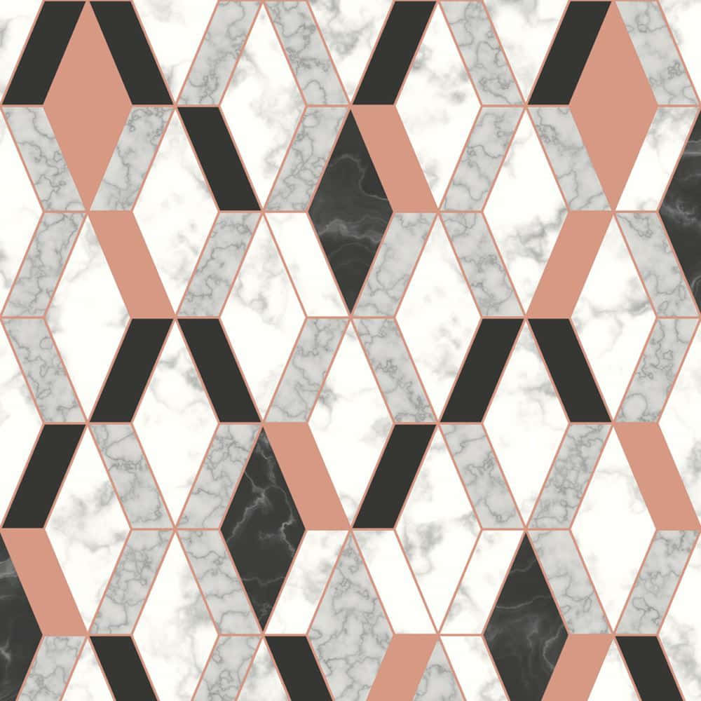 Image Rose Gold Black Marble Wallpaper Wallpaper