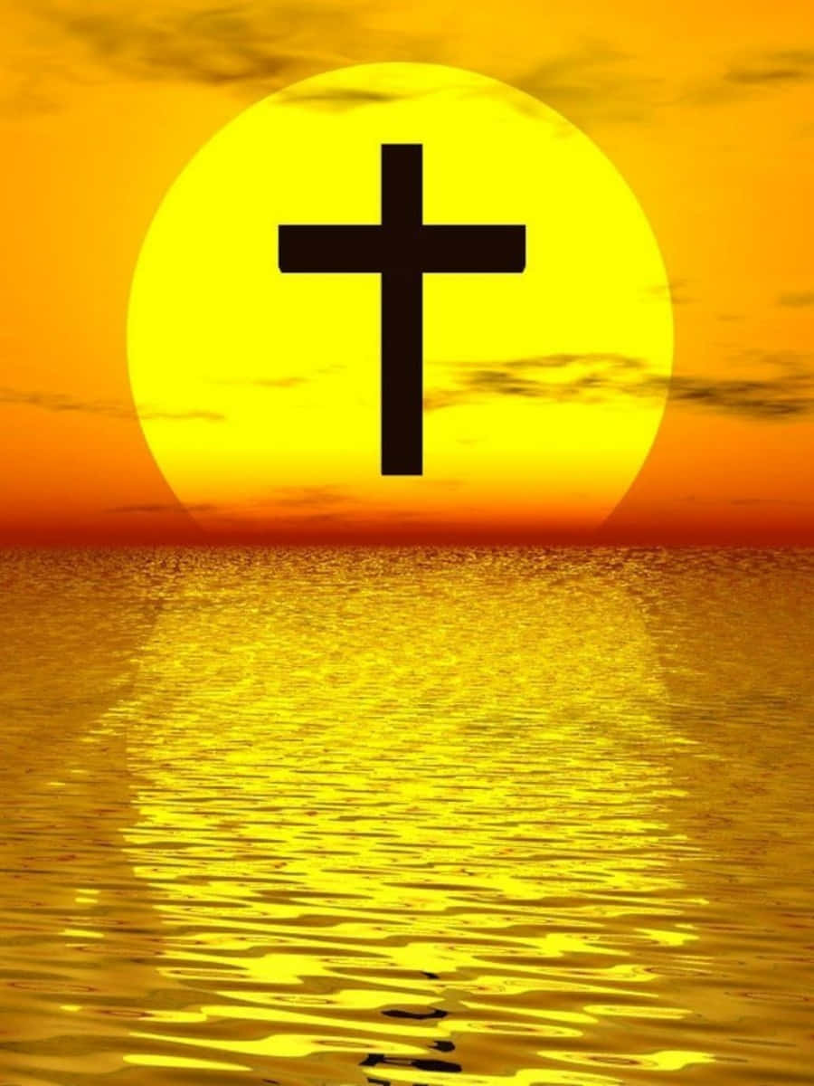 Image Simple Yet Beautiful Wooden Cross In Front Of A Natural Countryside Scene Wallpaper