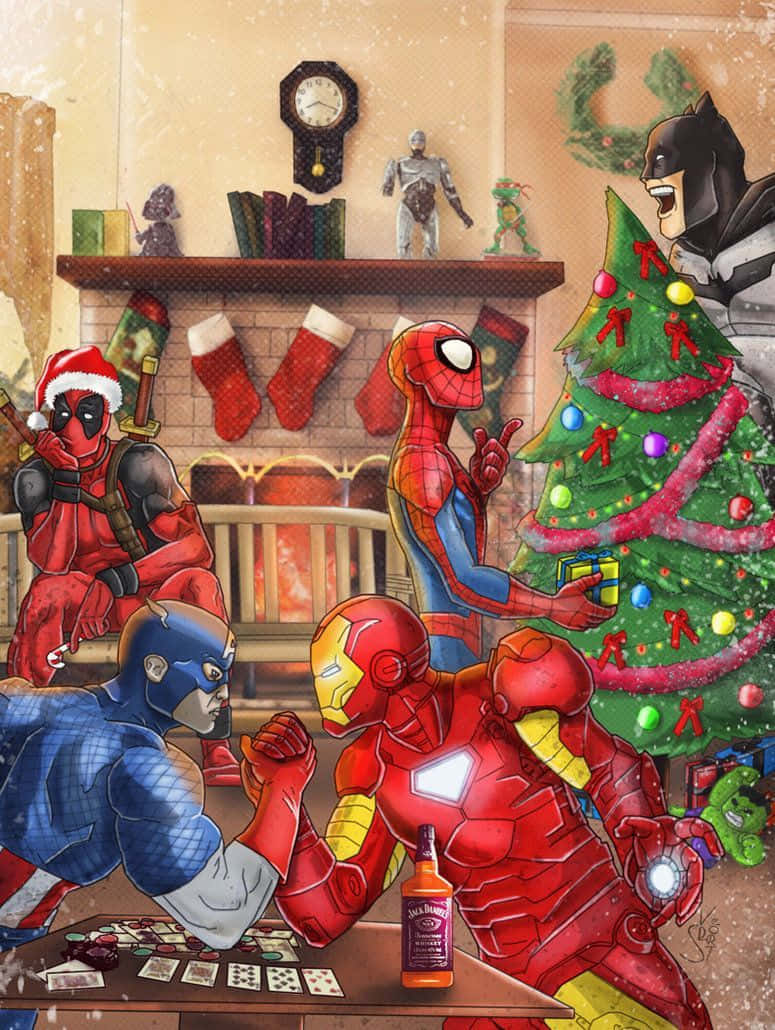 Image Take A Joyous Holiday Ride With These Marvel Christmas Heroes! Wallpaper