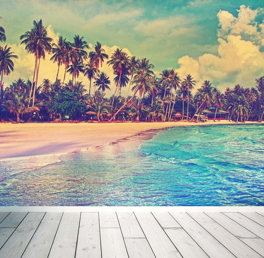 Image The Warm Sands Of A Retro Beach Wallpaper