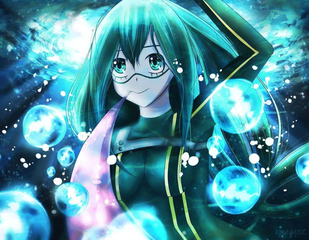 Image Tsuyu Asui Focused And Ready Wallpaper