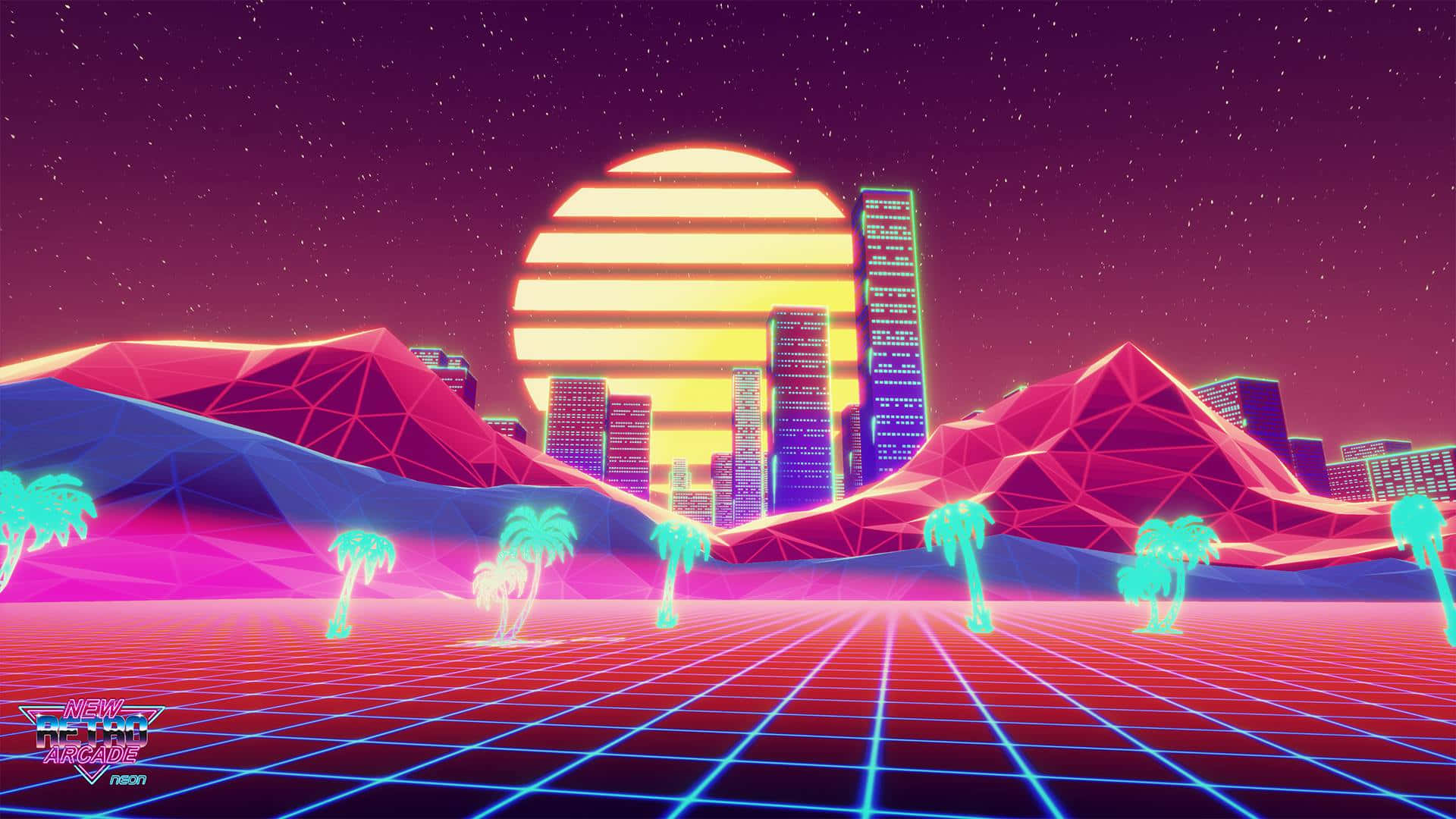 Immersive Neon Vr Experience Wallpaper