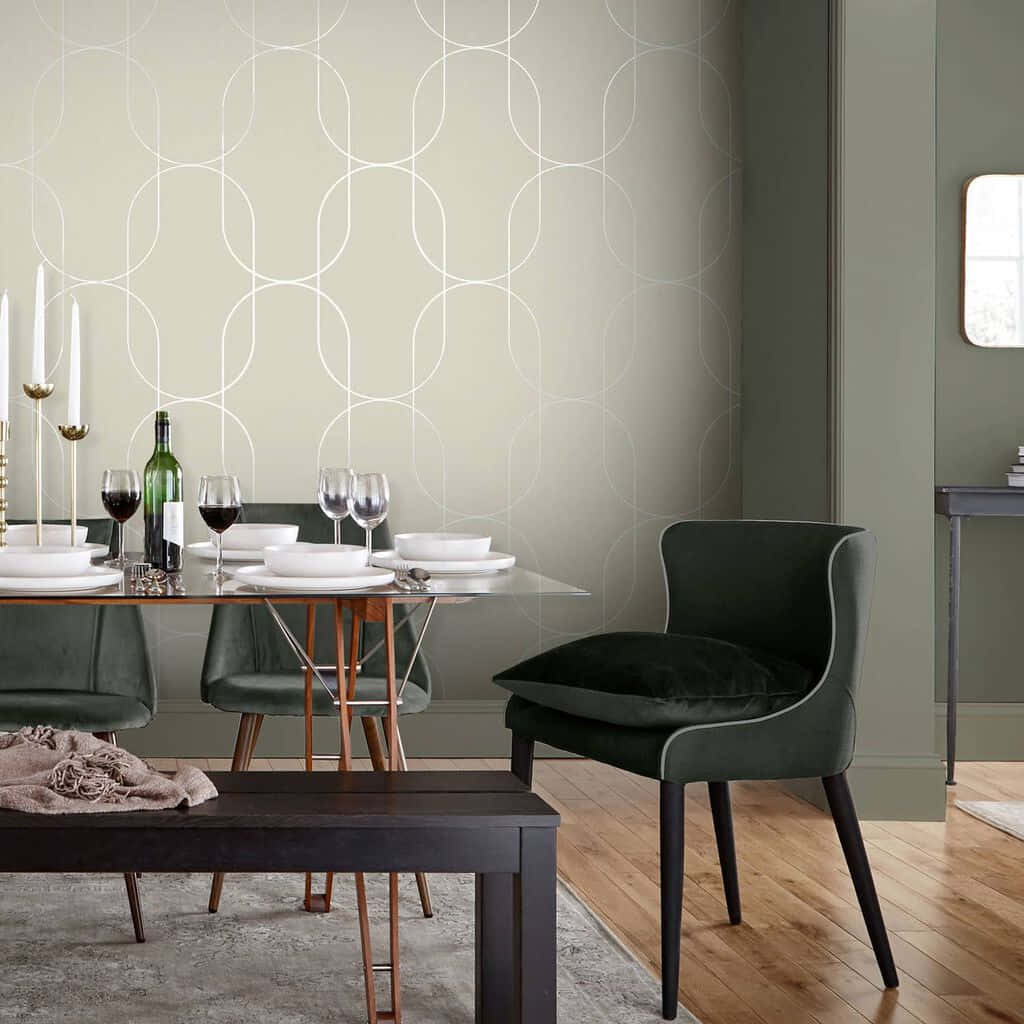 Impartial Design Dining Room Wallpaper