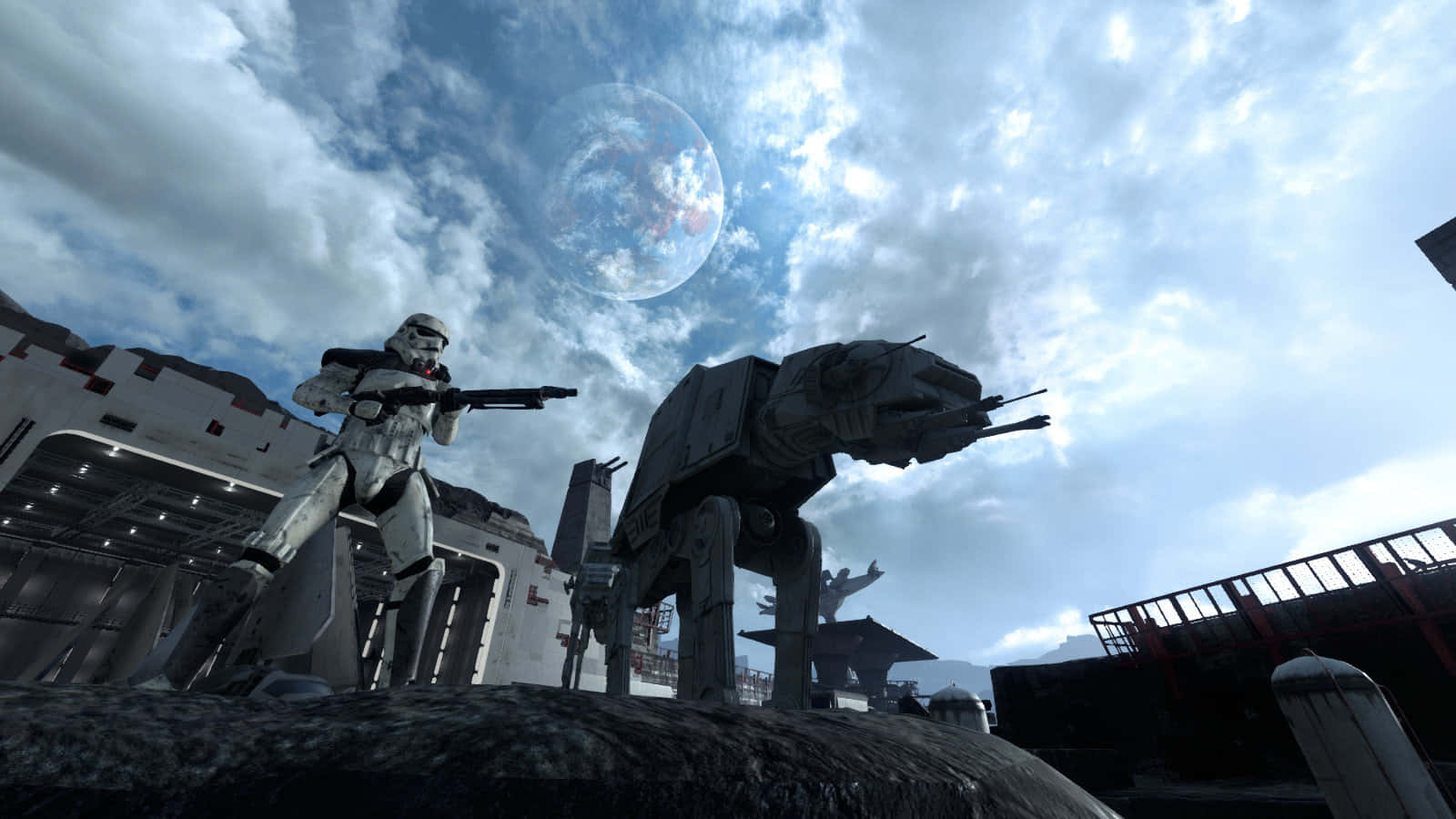 Imperial At-at Walker On The Battlefront Wallpaper