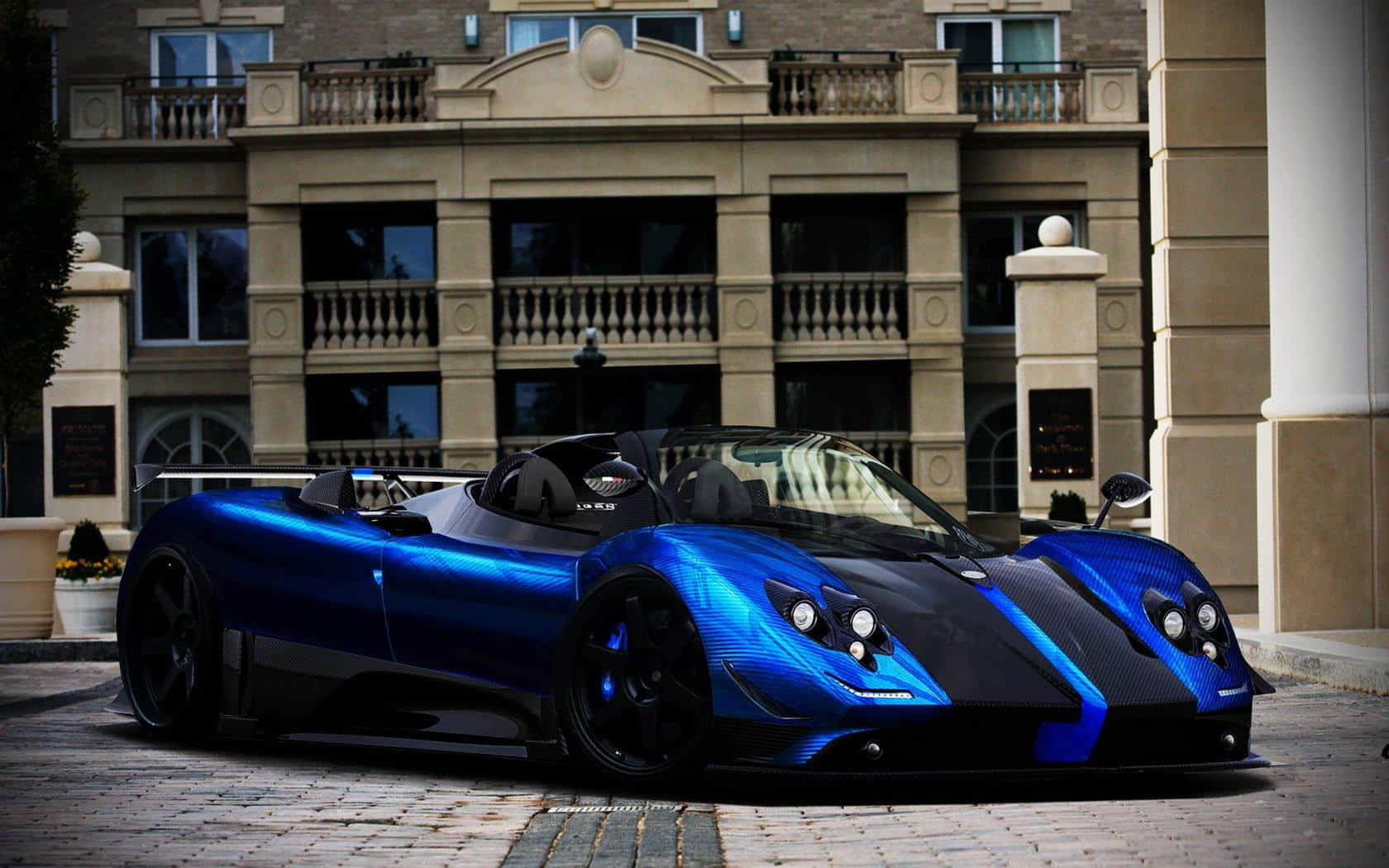 Impressive Pagani Zonda Cinque Parked On The Street Wallpaper