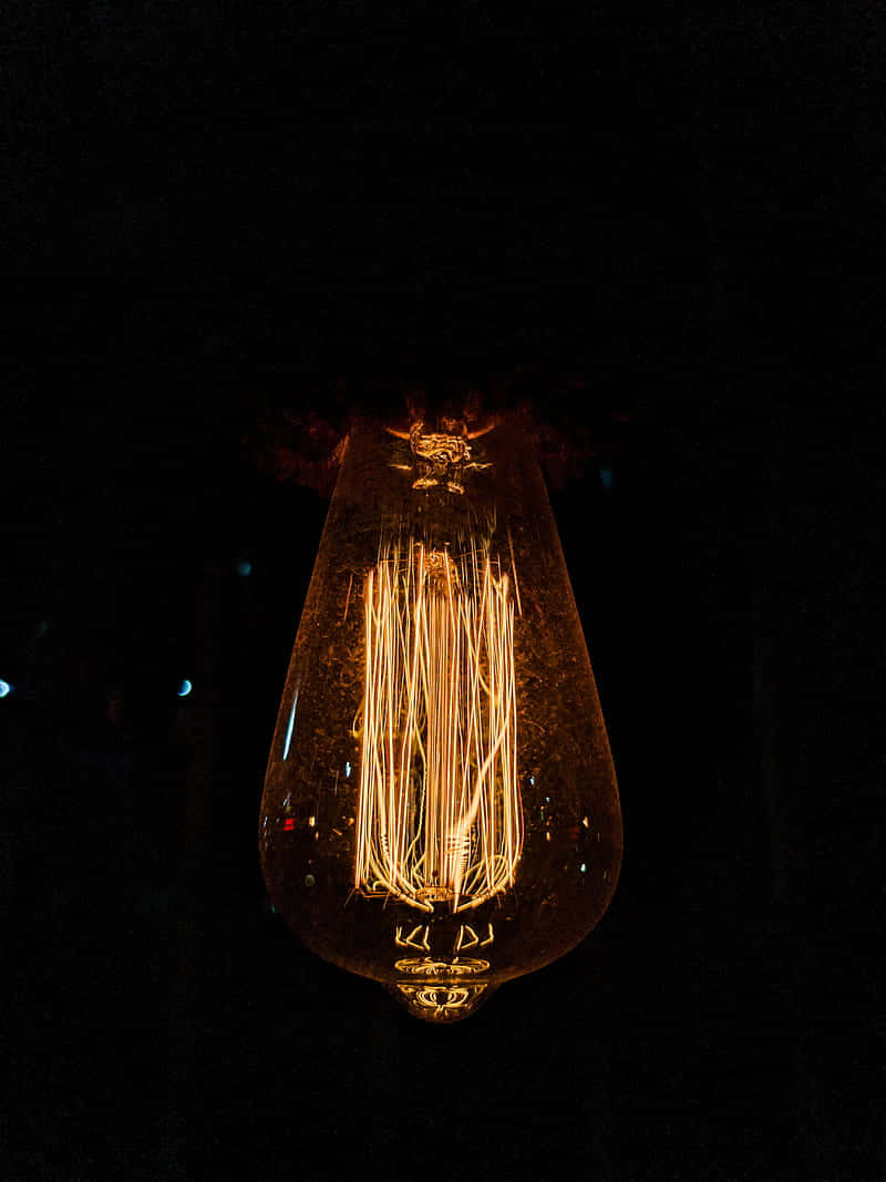 Incandescent Carbon Filament Bulb Wallpaper