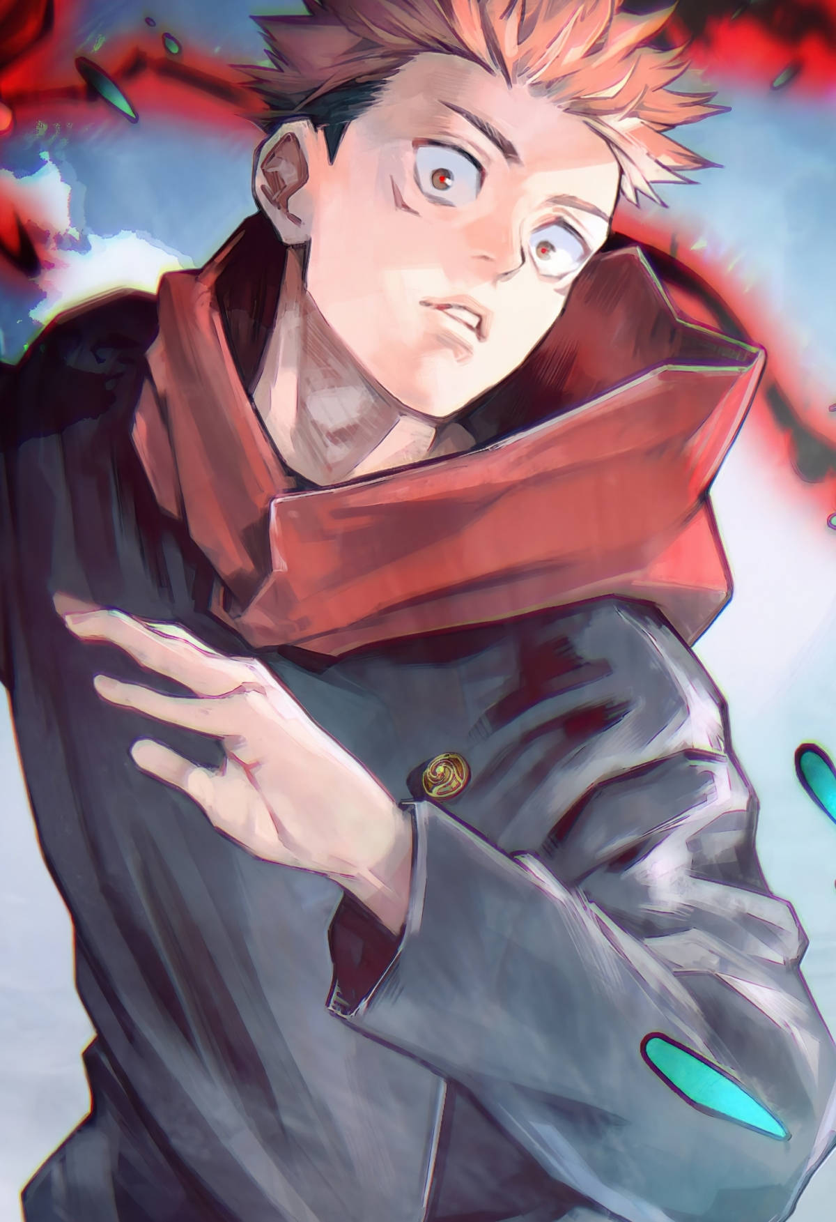 Incredible Yuji Itadori Painting Jujutsu Kaisen Phone Wallpaper