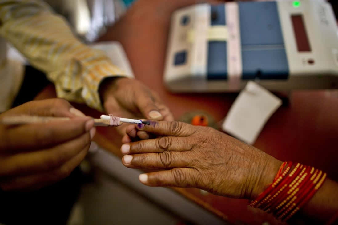 Indelible Ink On Indian Election Wallpaper