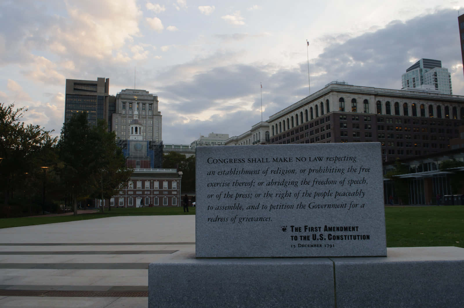 Independence Park First Amendment Plaque Wallpaper