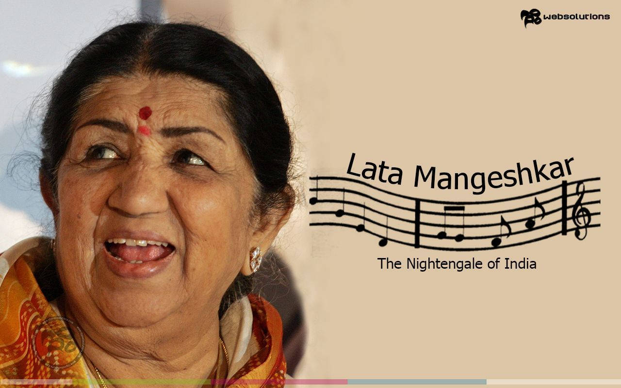 India's Nightingale: The Legendary Lata Mangeshkar Wallpaper