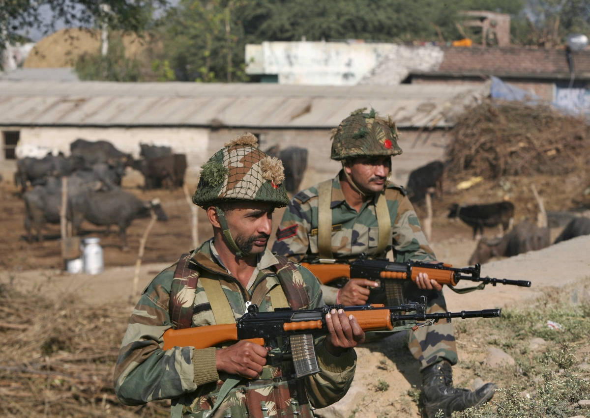 Indian Army Surveillance On Agricultural Field Wallpaper