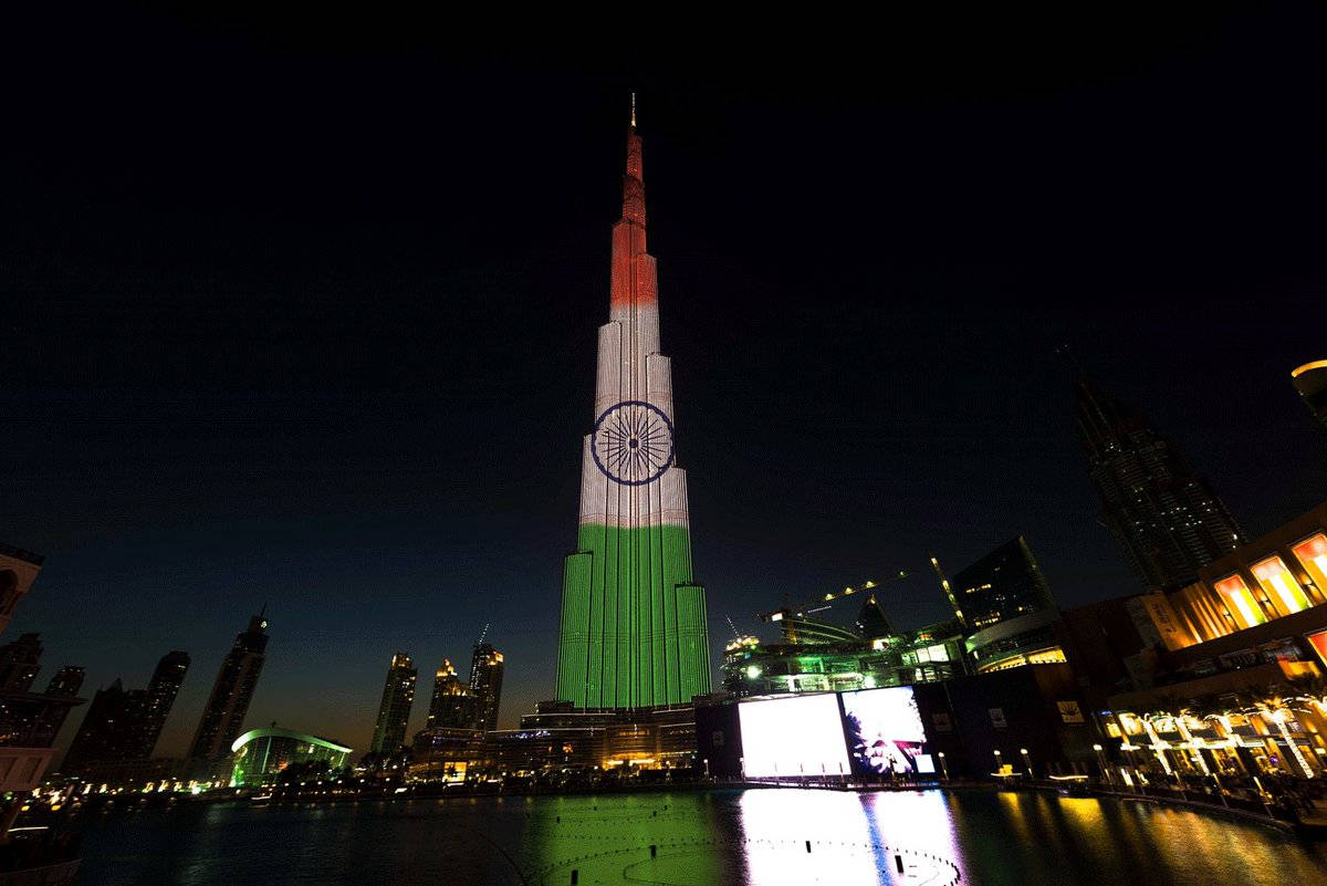 Indian Flag In Burj Khalifa Wallpaper