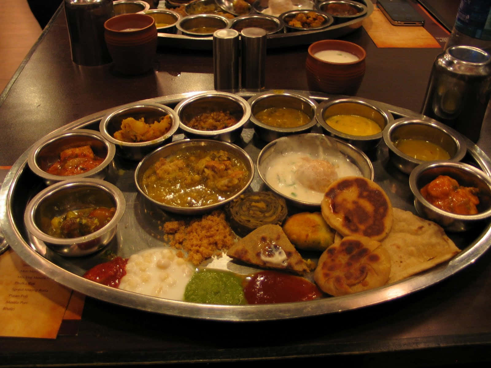 Indian Thali Assorted Dishes Wallpaper