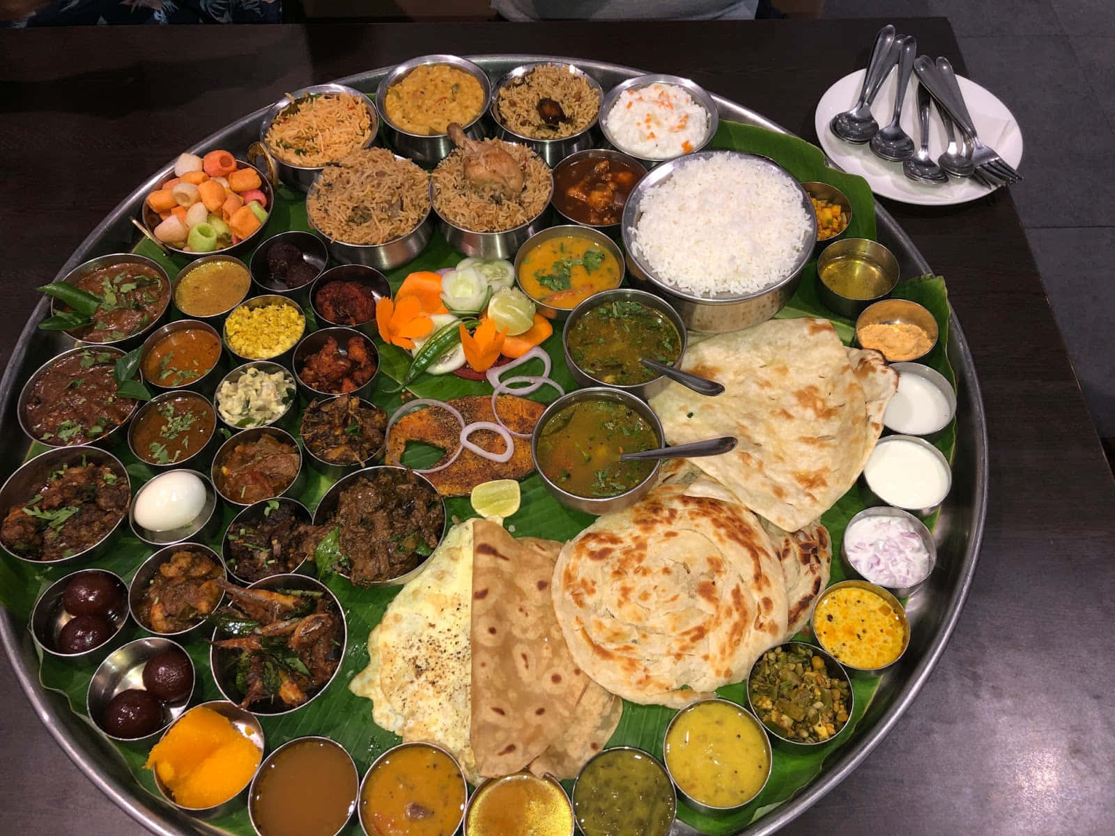 Indian Thali Feast Wallpaper