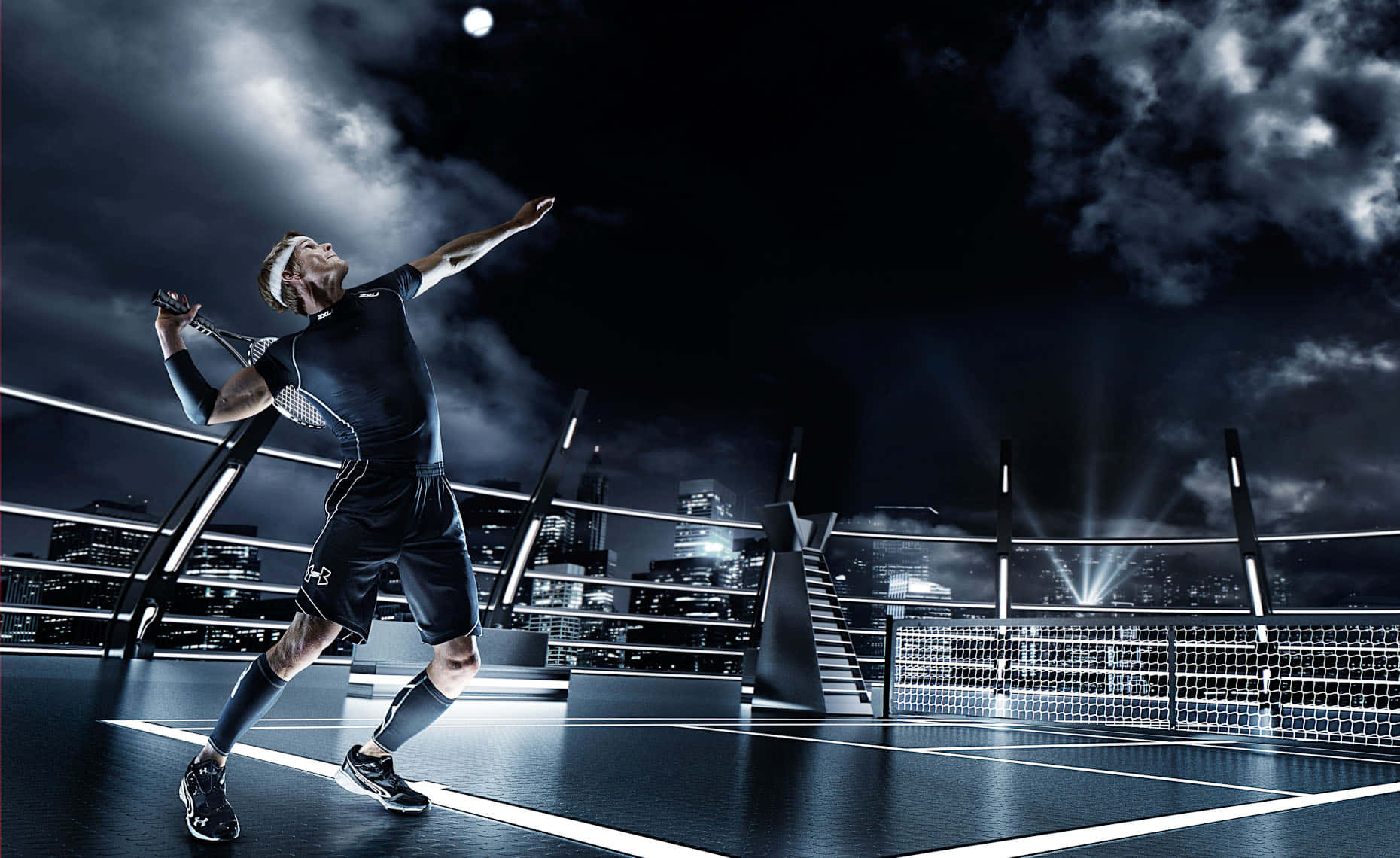 Individual Playing Tennis Wallpaper