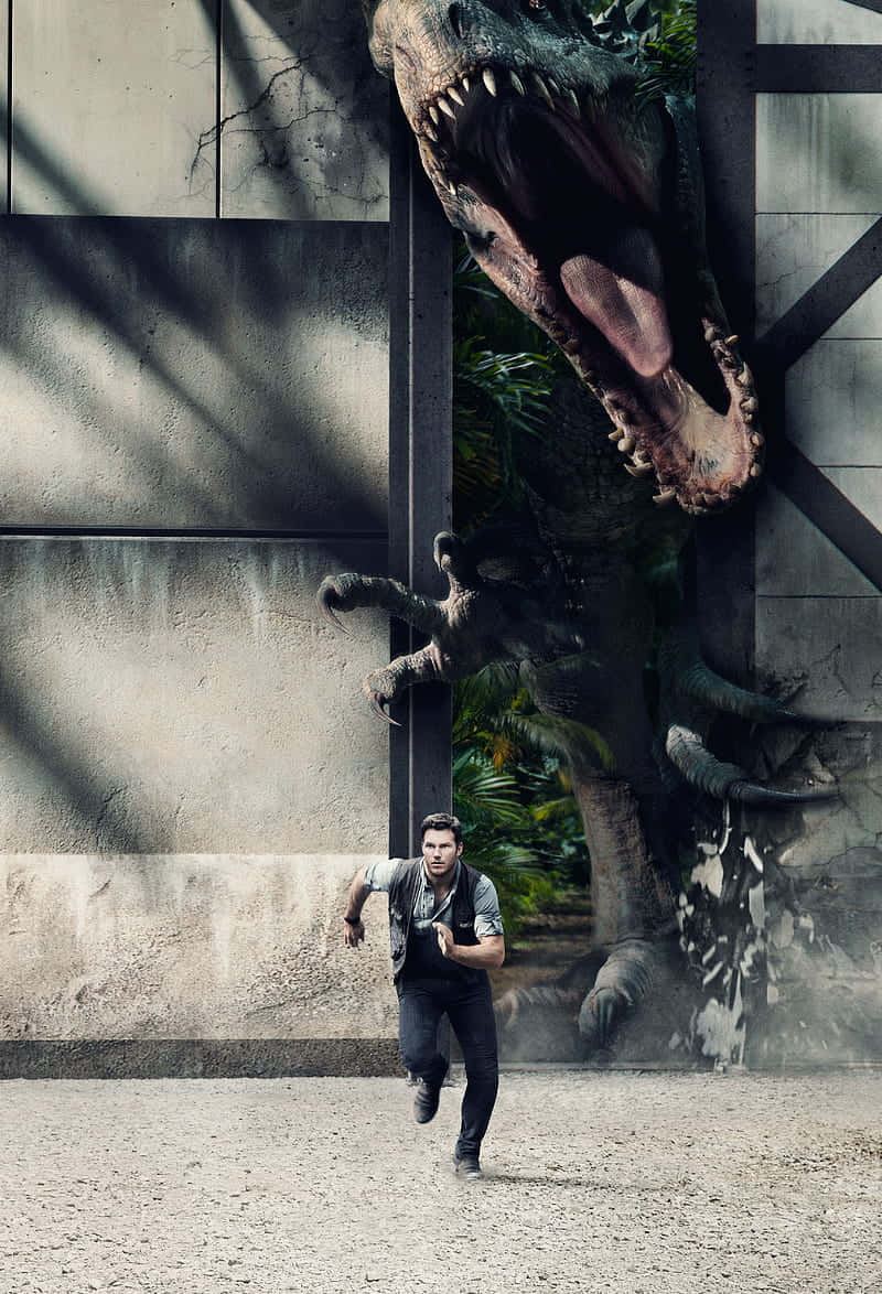 Indominus Rex Chase Scene Wallpaper