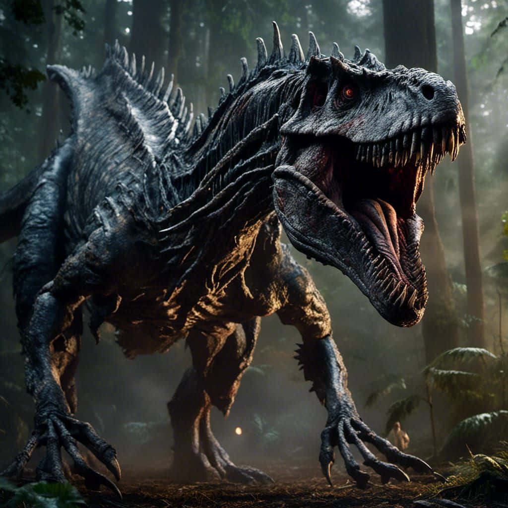 Indominus Rex In Forest Wallpaper