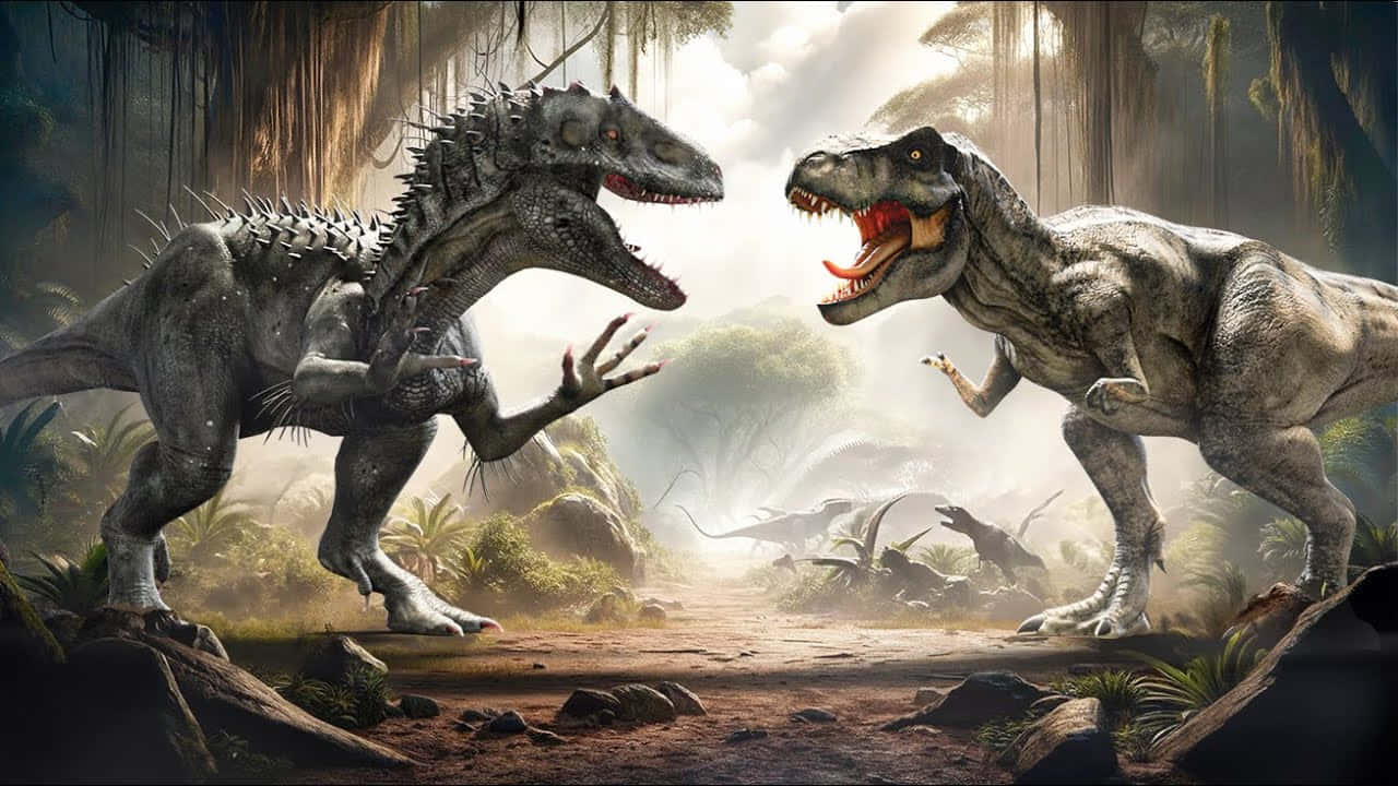 Indominus Rex Versus Tyrannosaurus Rex Wallpaper