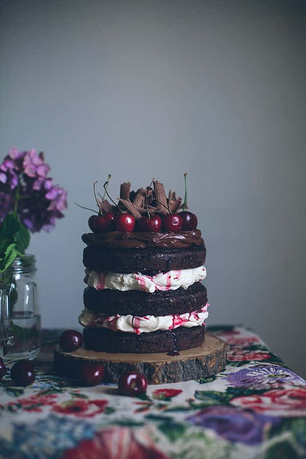 Indulge In A Classic Black Forest Cake ! Wallpaper