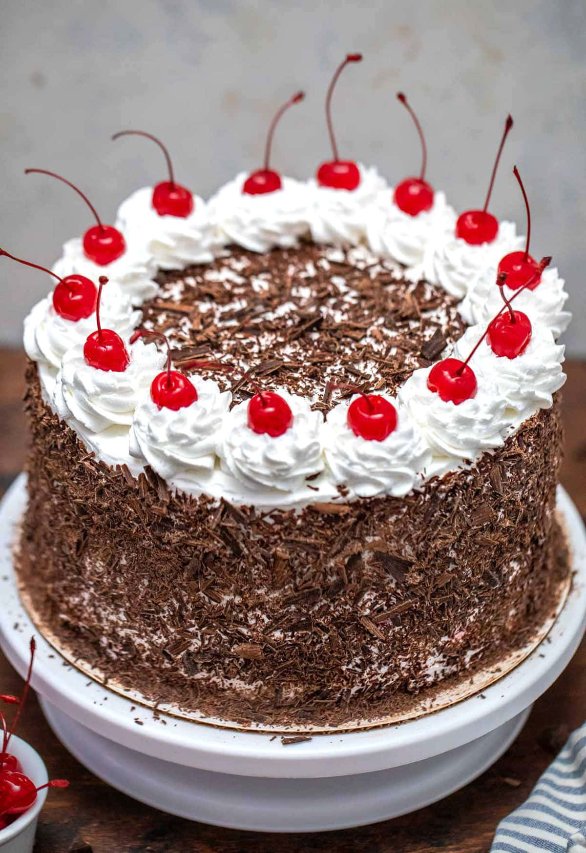 Indulge In The Rich Flavor Of Black Forest Cake Wallpaper