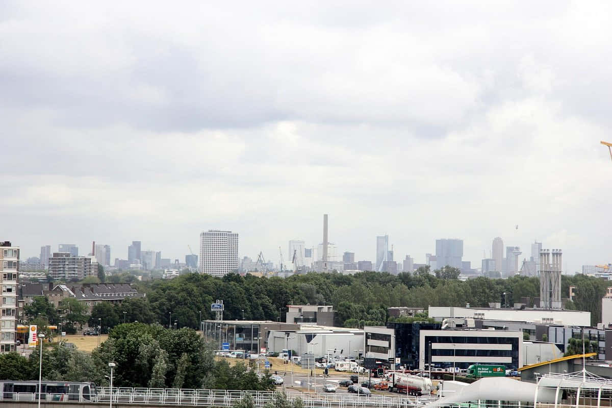 Industrial Skyline View Wallpaper