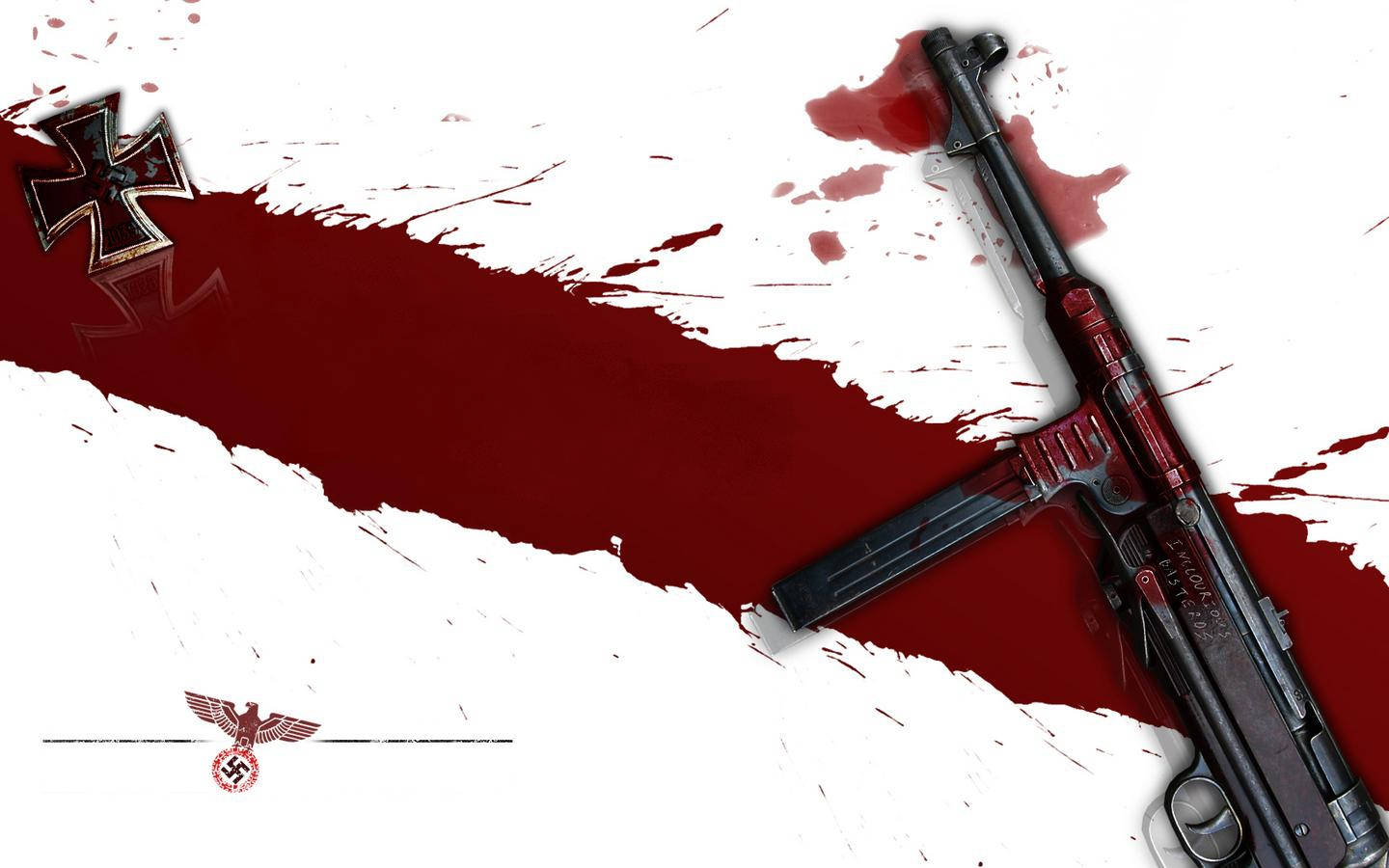 Inglourious Basterds Bloody Gun Wallpaper