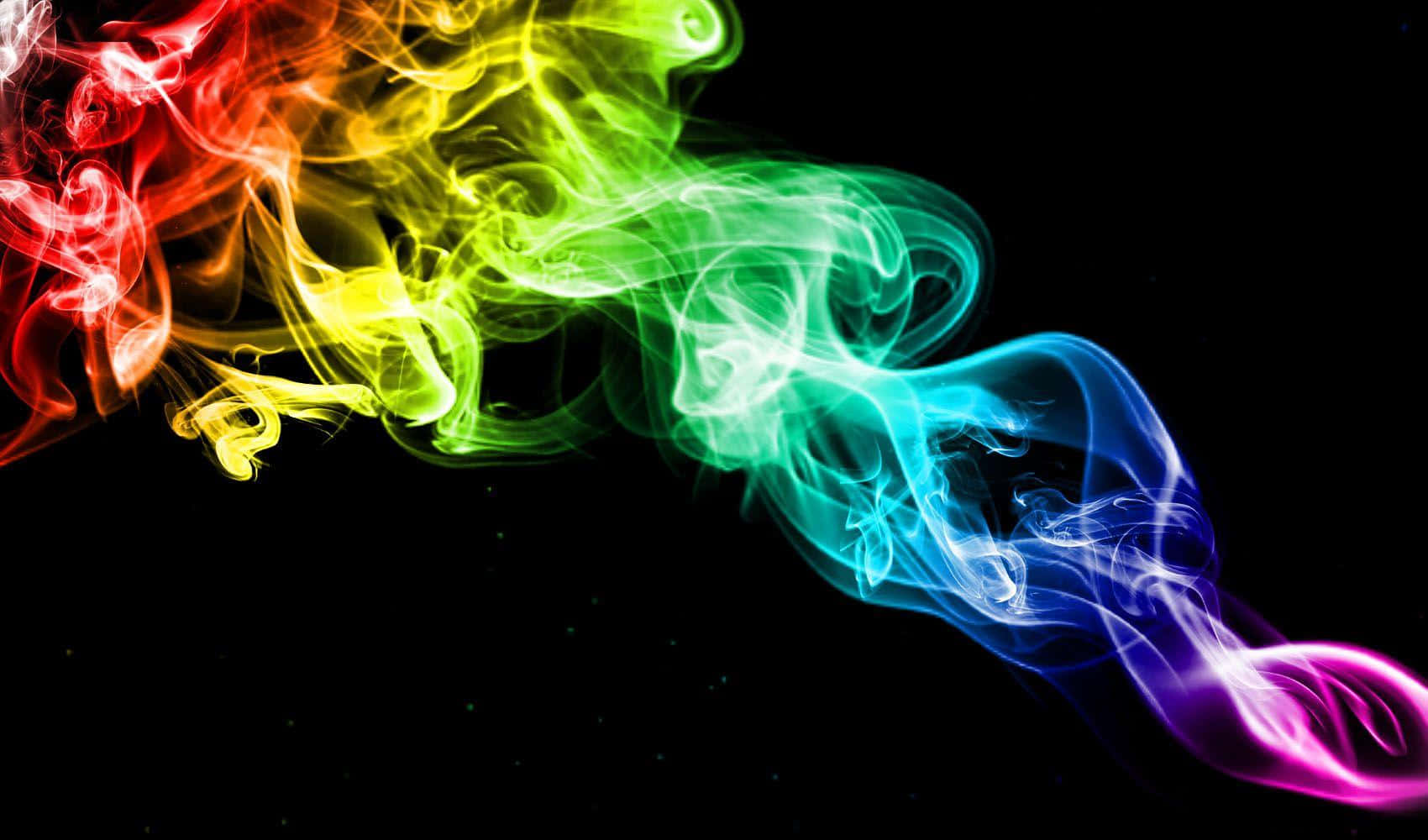 Inhale Positivist With Colorful Smoke Wallpaper