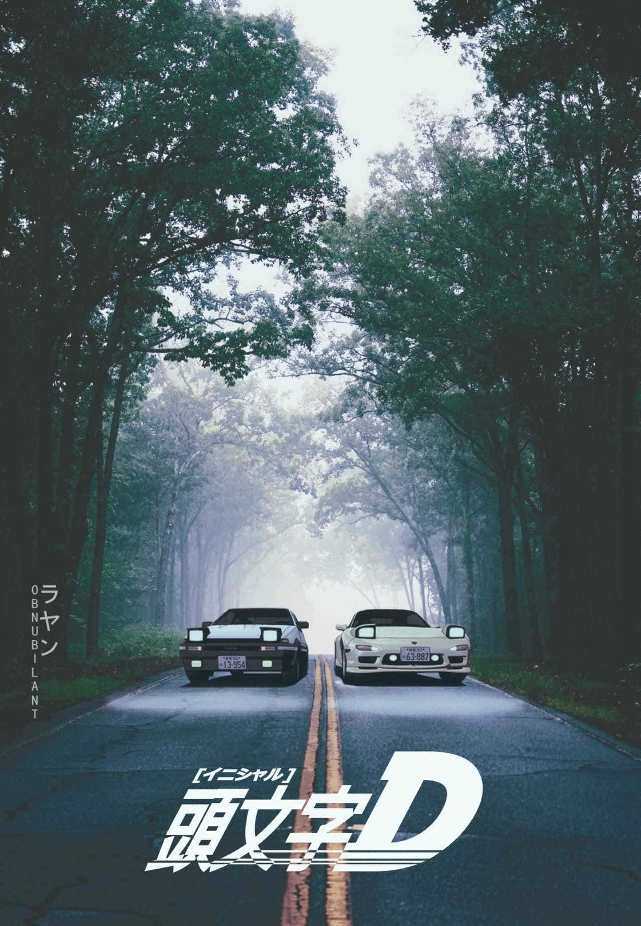 Initial D Phone Aesthetic Poster Wallpaper