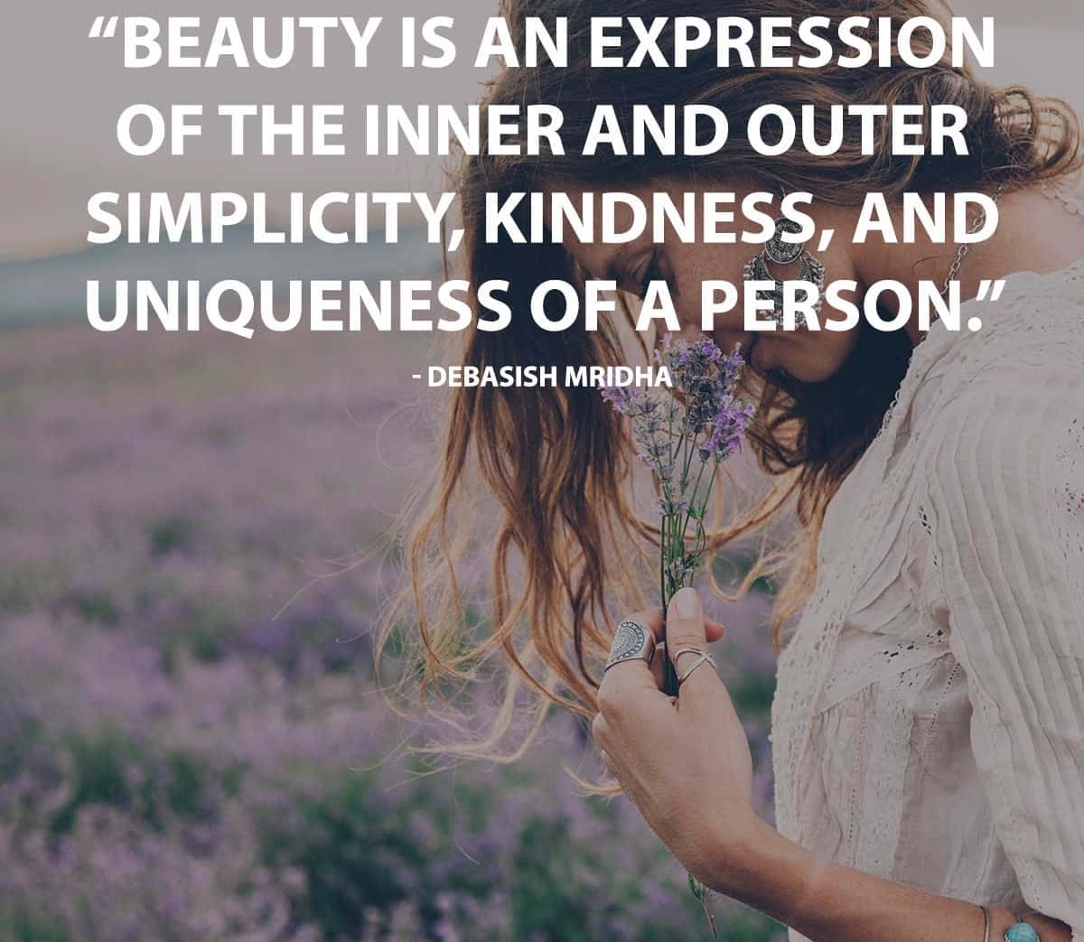 Inner Outer Beauty Expression Quote Wallpaper