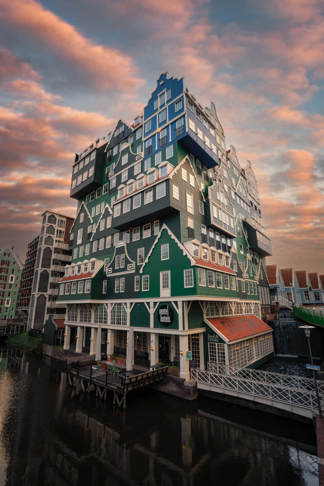 Inntel Hotel Zaandam Under A Vibrant Sky Wallpaper