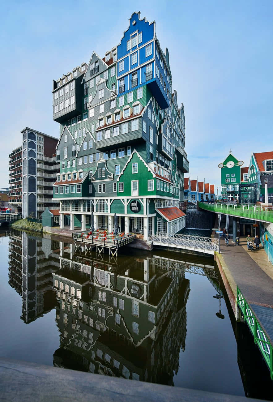 Inntel Hotel Zaandam With Pond Wallpaper