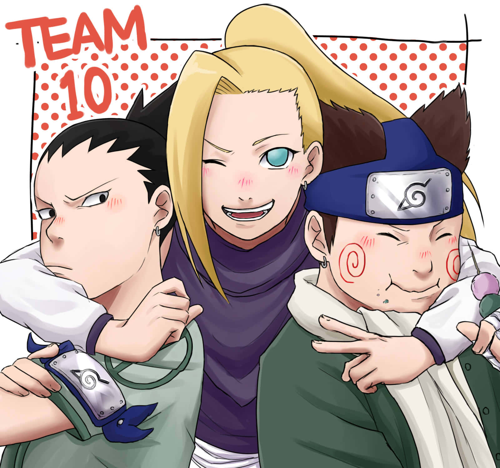 Ino Shika Cho Trio In Action Wallpaper