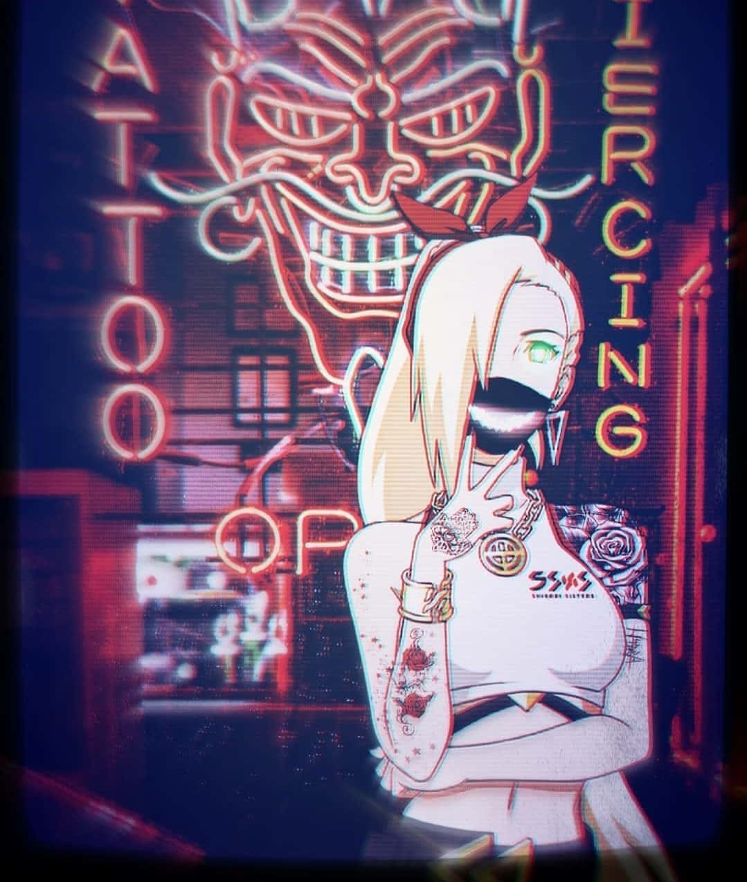 Ino Yamanaka Posing For Trash Gang Wallpaper