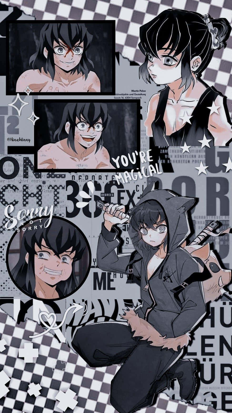 Inosuke Aesthetic Collage Wallpaper