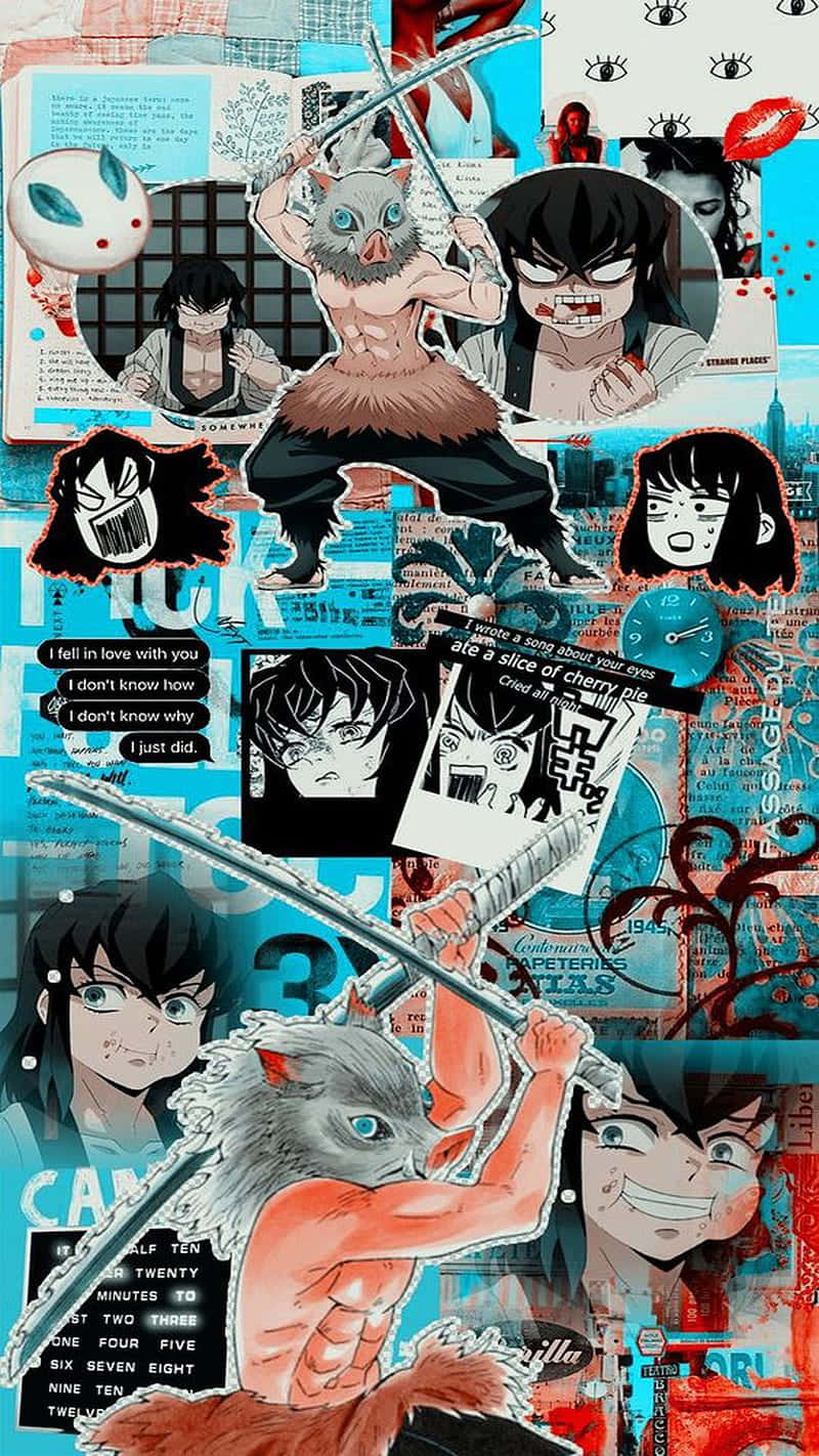 Inosuke Collage Aesthetic Wallpaper