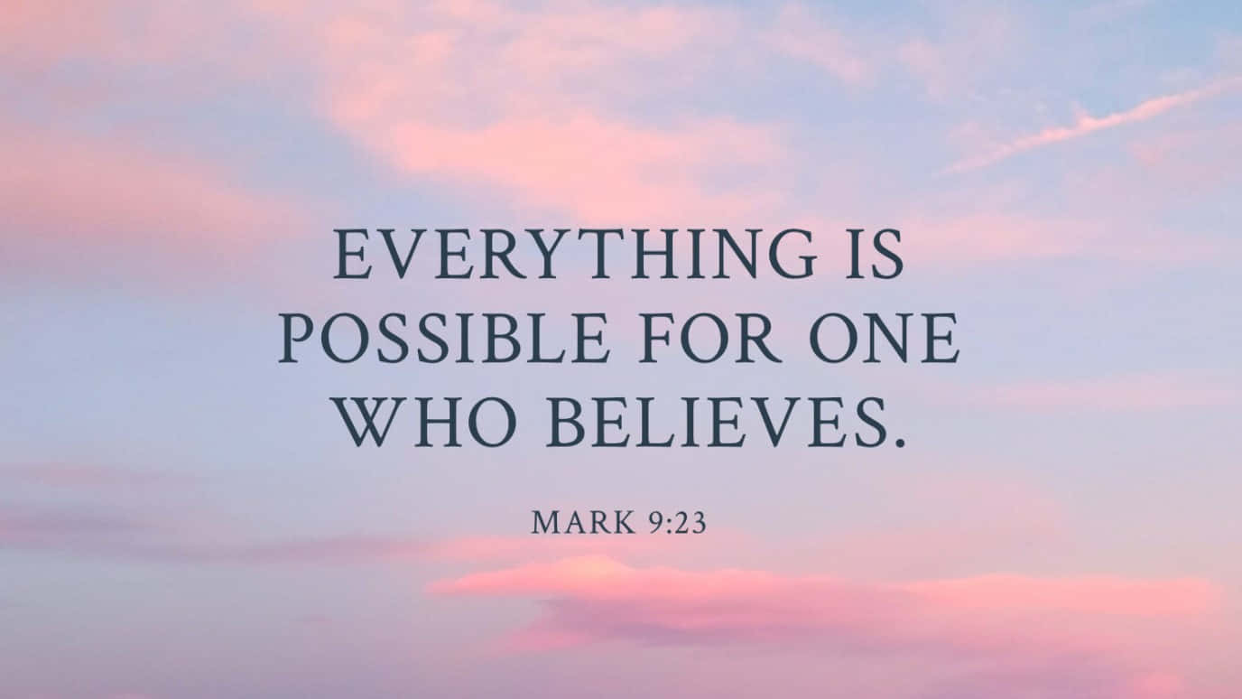 Inspirational Bible Verse Mark923 Background Wallpaper