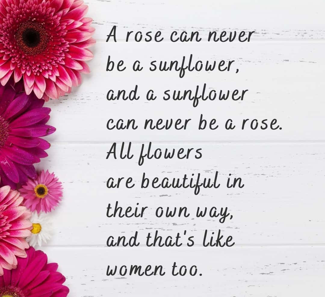 Inspirational Flower Beauty Quote Wallpaper