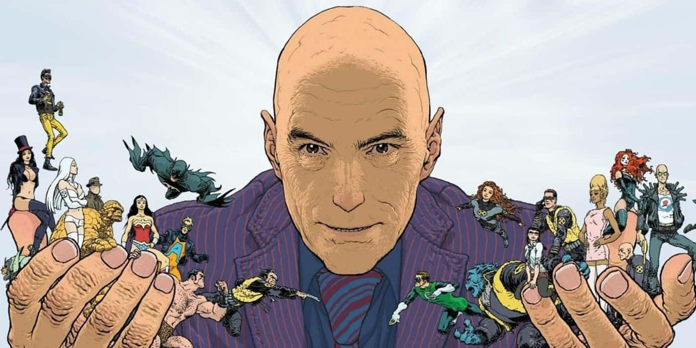 Inspirational Grant Morrison In A Vivid Portrait Wallpaper