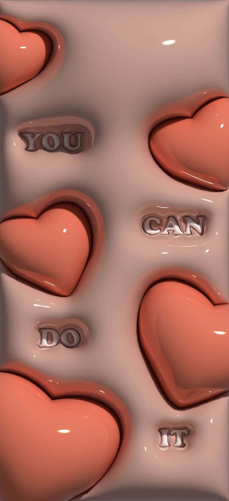 Inspirational Hearts3 D Aesthetic Wallpaper