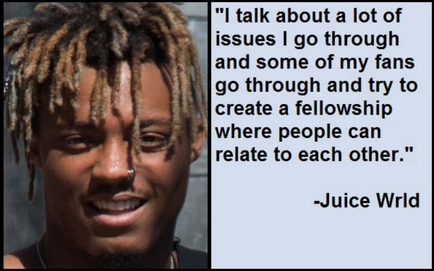 Inspirational Juice Wrld Quote On A 1440 X 900 Wallpaper Wallpaper