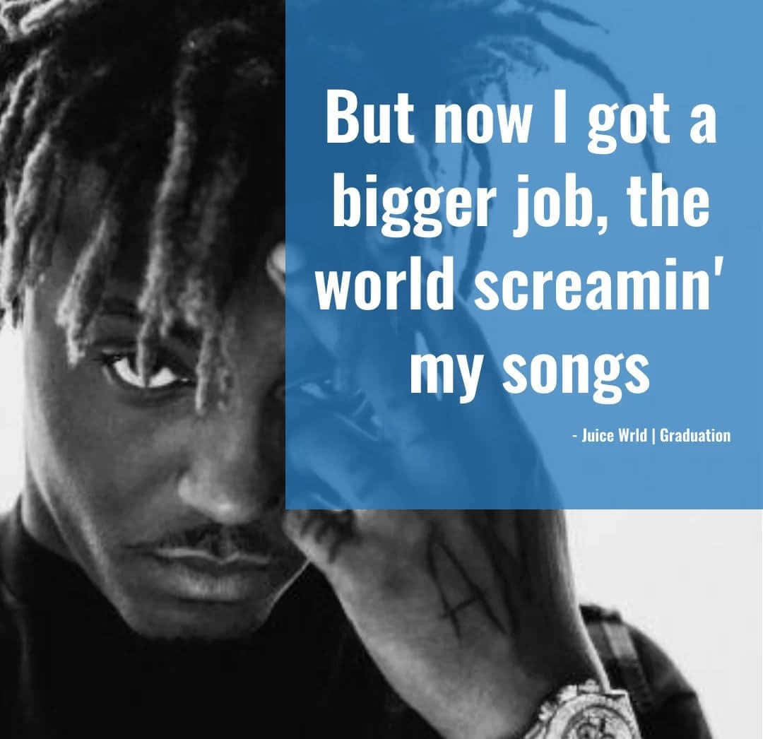 Inspirational Juice Wrld Quote On A Colorful Background Wallpaper